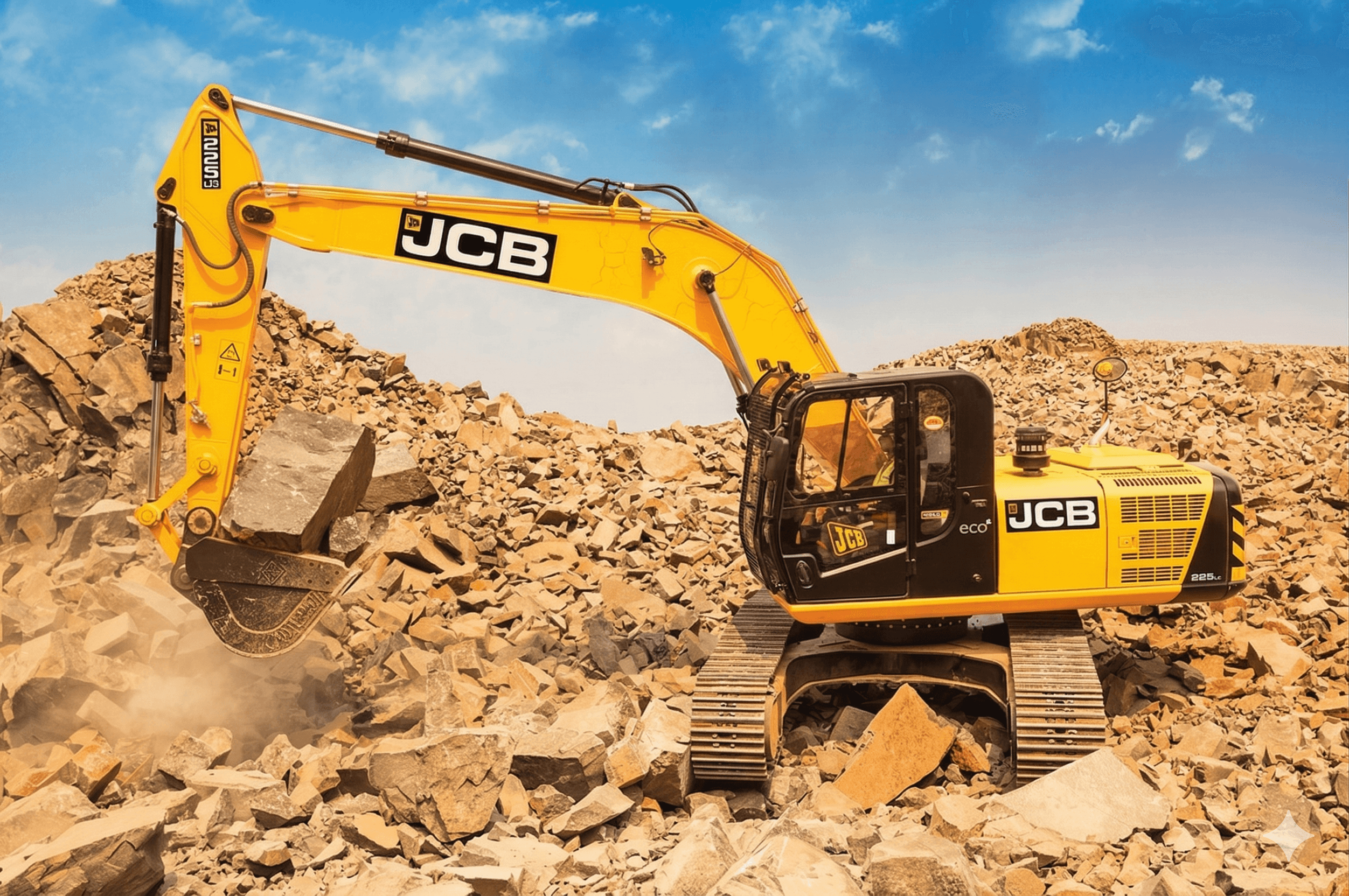 Heavy civil engineering machinery at work